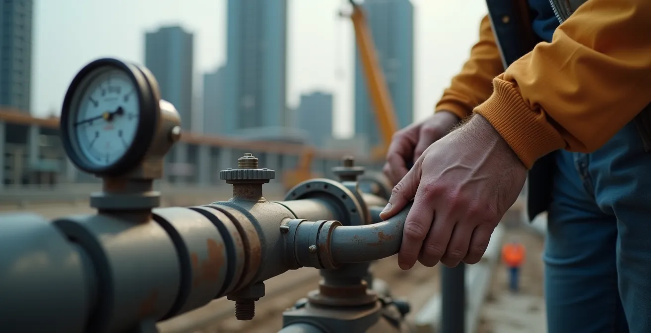 Engin de chantier alimenté par énergie propre en zone urbaine